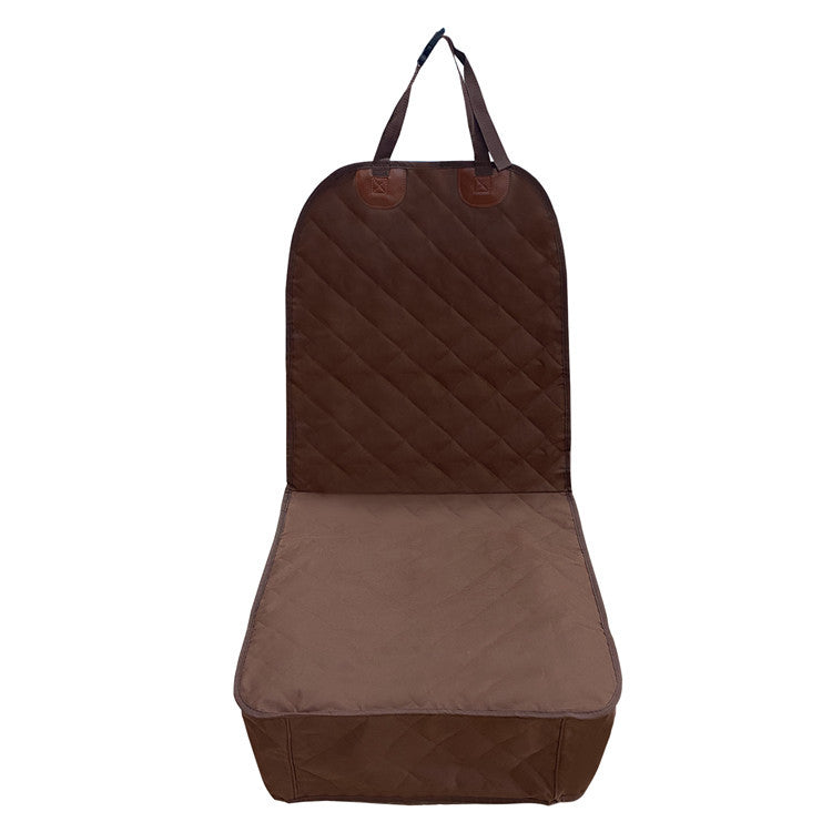 Larkhound waterproof front seat cover for dogs in coffee brown