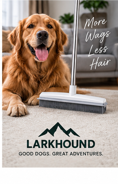 Larkhound Dog Hair Removal Brush — Rubber Pet Hair Cleaner