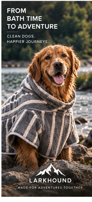 Larkhound Dog Drying Towel — Ultra-Absorbent Trail & Bath Towel