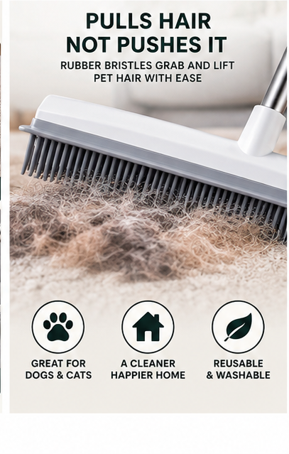 Larkhound Dog Hair Removal Brush — Rubber Pet Hair Cleaner