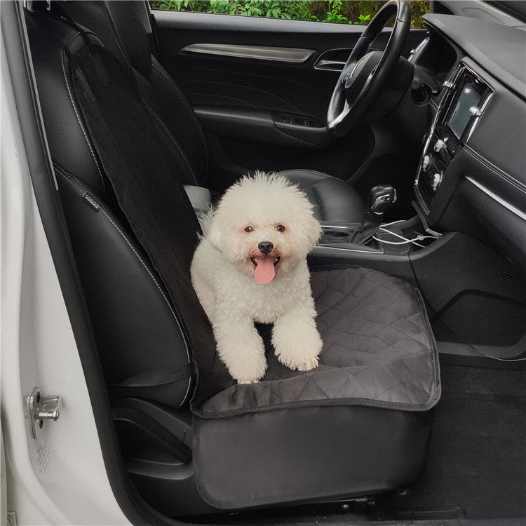 Waterproof Front Seat Cover for Pets with Safety Belt