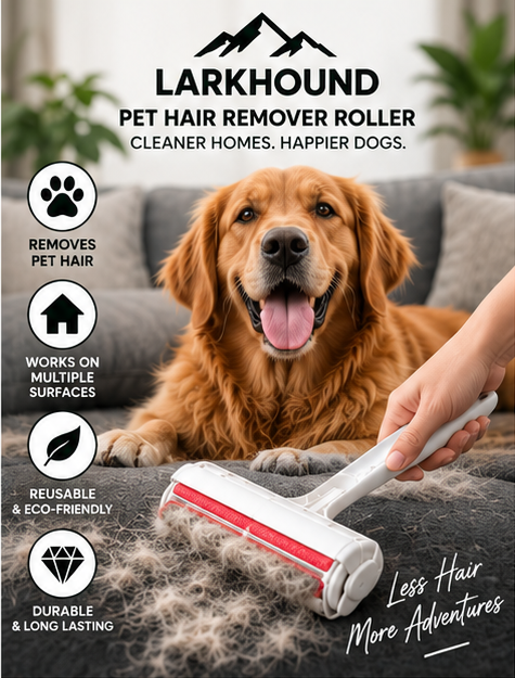 Larkhound Pet Hair Remover Roller — Reusable Dog Hair Cleaner