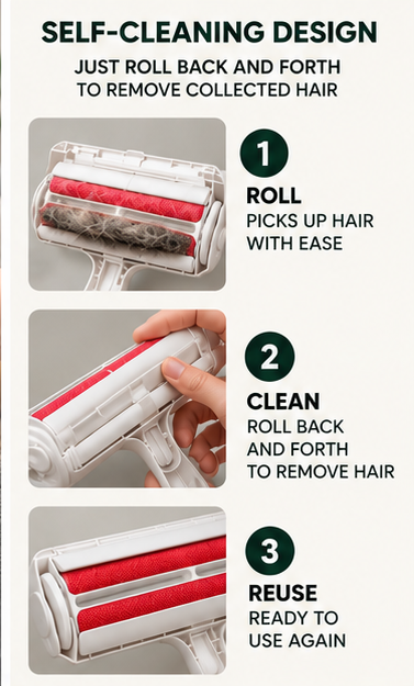 Larkhound Pet Hair Remover Roller — Reusable Dog Hair Cleaner