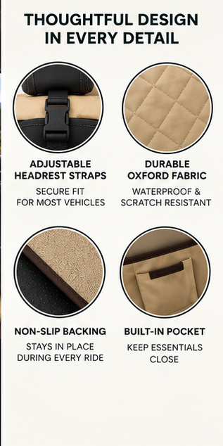 Larkhound Dog Car Seat Cover — Waterproof Front Seat Protector