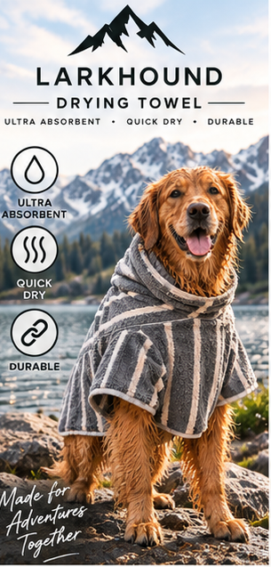 Larkhound Dog Drying Towel — Ultra-Absorbent Trail & Bath Towel