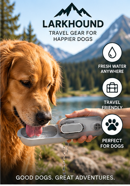Larkhound Portable Dog Water Bottle — Travel Water Dispenser