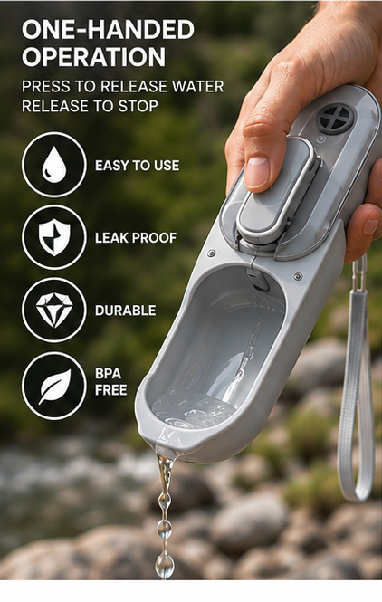 Larkhound Portable Dog Water Bottle — Travel Water Dispenser