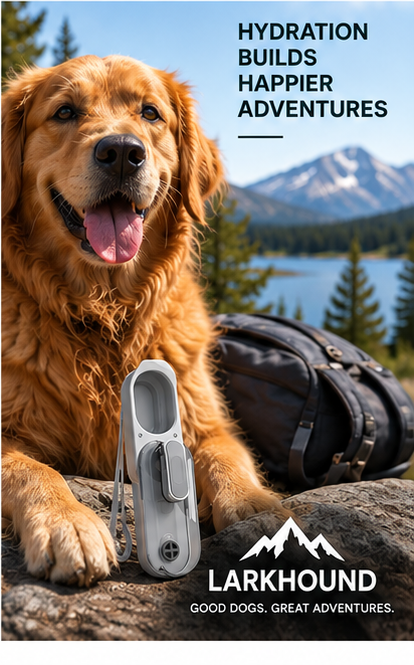 Larkhound Portable Dog Water Bottle — Travel Water Dispenser