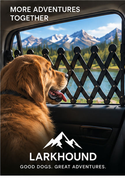 Larkhound Dog Car Window Barrier — Telescopic Safety Divider
